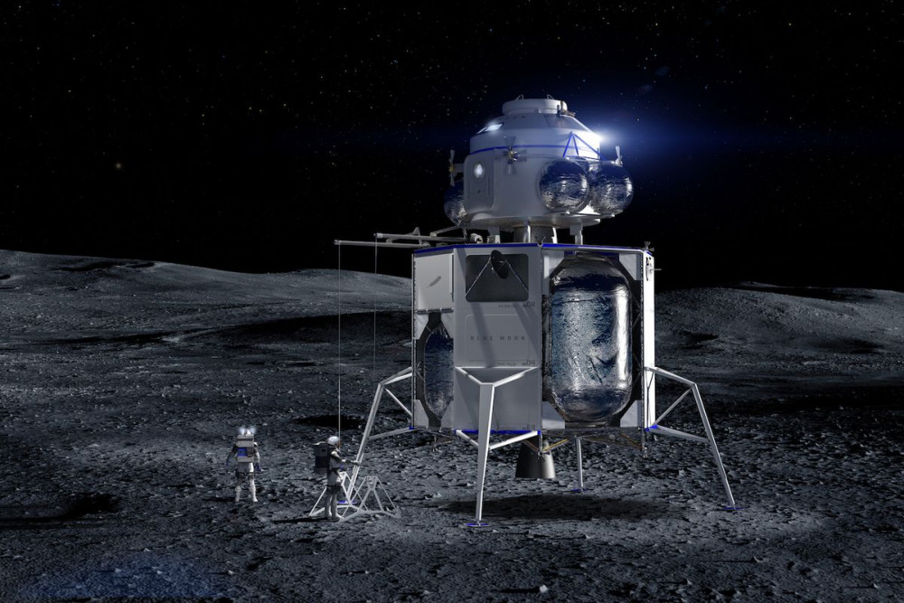 Amazon'un sahibi Jeff Bezos yeni uzay aracı Blue Moon'u ve hayalindeki uzay yaşamını tanıttı - Resim: 1