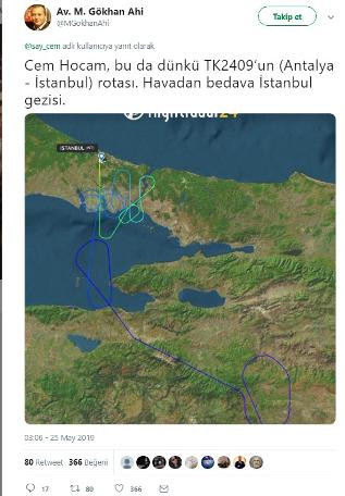 Antalya İstanbul uçağının baş döndüren rotası! - Resim: 2
