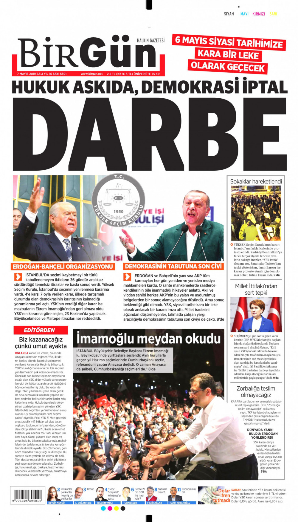 YSK’nın İstanbul seçimini iptal kararını hangi gazete nasıl gördü? - Resim: 2