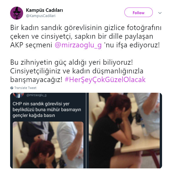 CHP'li kadın sandık görevlisinin bacaklarını gizlice çekip paylaşan AKP'liye büyük tepki - Resim: 1