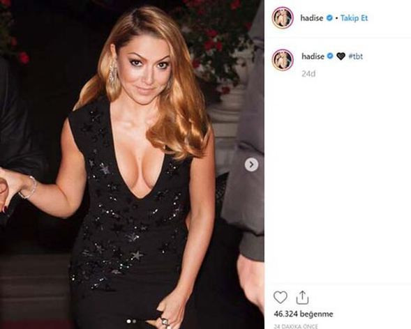 Hadise'nin tbt paylaşımı olay! Derin göğüs dekolteli pozu yıktı geçti! - Resim: 1