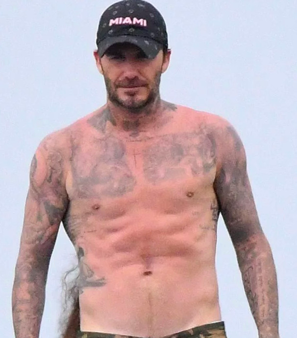 David Beckham'dan kadın hayranlarını coşturan vücut şovu - Resim: 1