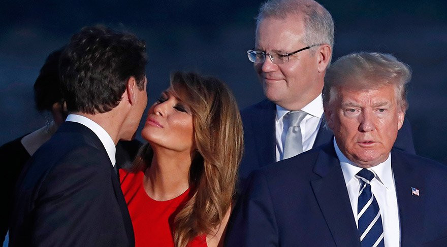 G-7 Zirvesi'nde First Lady Brigitte Macron'dan Trump'a sıcak öpücük - Resim: 2