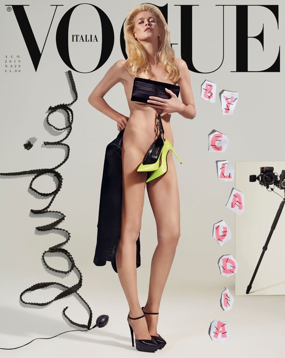 Claudia Schiffer ve Stephanie Seymour Vogue dergisi için soyundu - Resim: 3