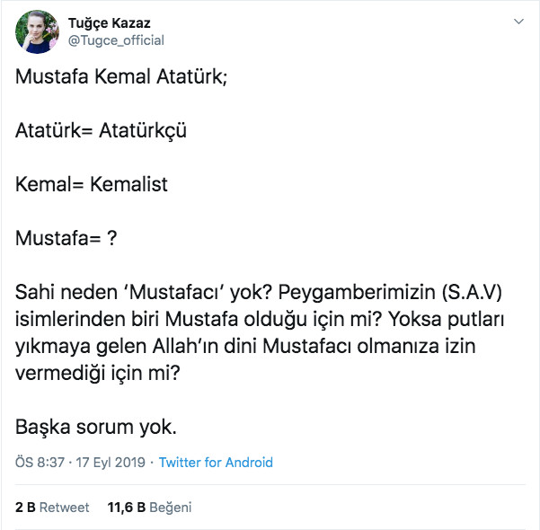 Tuğçe Kazaz'ın Atatürk sorusu sosyal medyada olay yarattı - Resim: 2