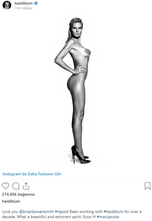 Heidi Klum çırılçıplak pozuyla sosyal medyayı salladı - Resim: 2