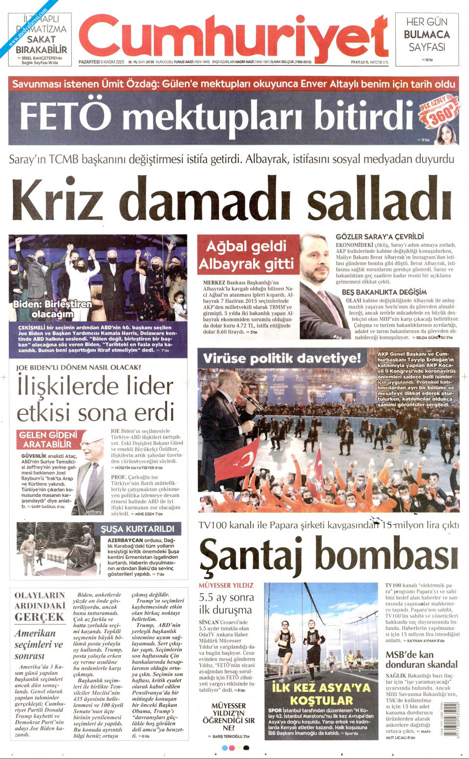 AKP kontrolündeki Hürriyet, Sabah ve diğer gazeteler Berat Albayrak'ın istifasını görmedi - Resim: 4