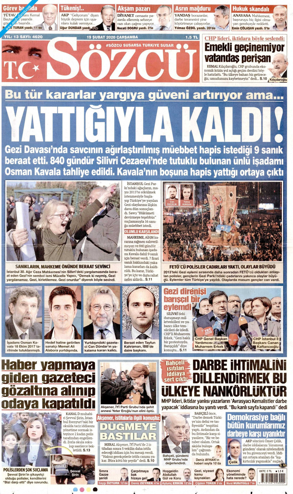 Gazeteler Gezi davası ve Osman Kavala hakkındaki gözaltı kararını nasıl gördü? - Resim: 3