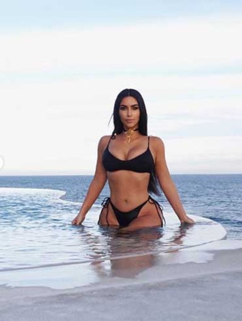 Kim Kardashian bikinili pozlarıyla sosyal medyayı salladı - Resim: 2