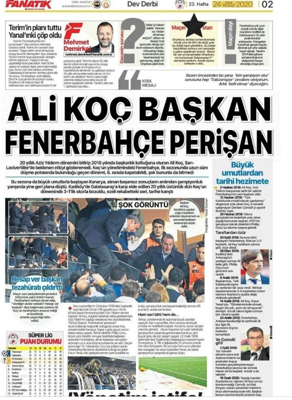 Hükümete yakın gazeteler derbiyi unuttu Ali Koç'u hedefe koydu - Resim: 3