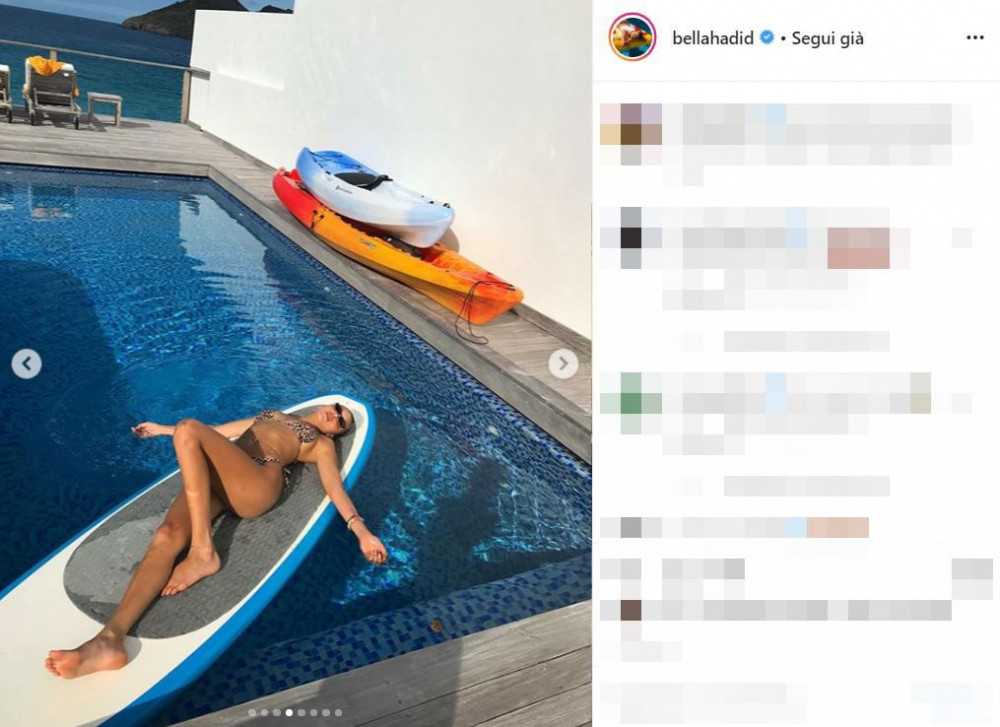 Bella Hadid'in leopar bikinisi sosyal medyada gündem - Resim: 1