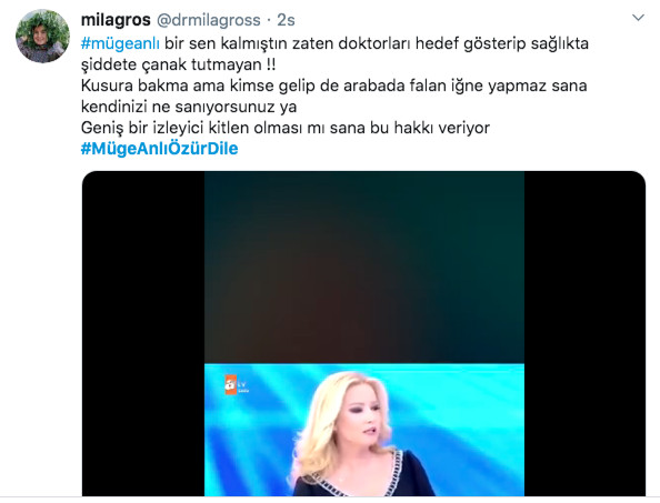 Müge Anlı ayağına gelmeyen doktorları hedef aldı: #mügeanlıözürdile tepkisi - Resim: 4