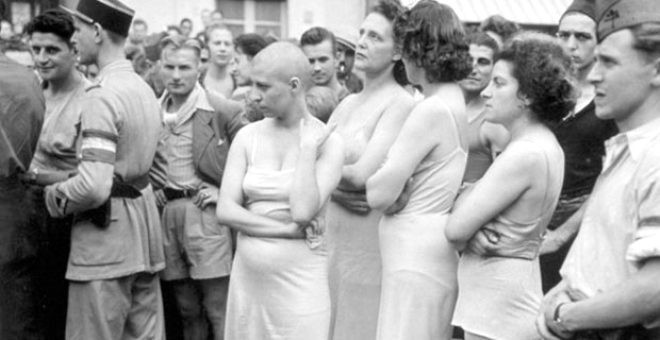 Alman askerlerle cinsel ilişkiye giren Fransız kadınların saçları kazıtıldı - Resim: 1