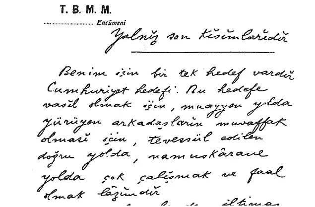 Kendi el yazısıyla Atatürk'ün görülmemiş not defteri - Resim: 2