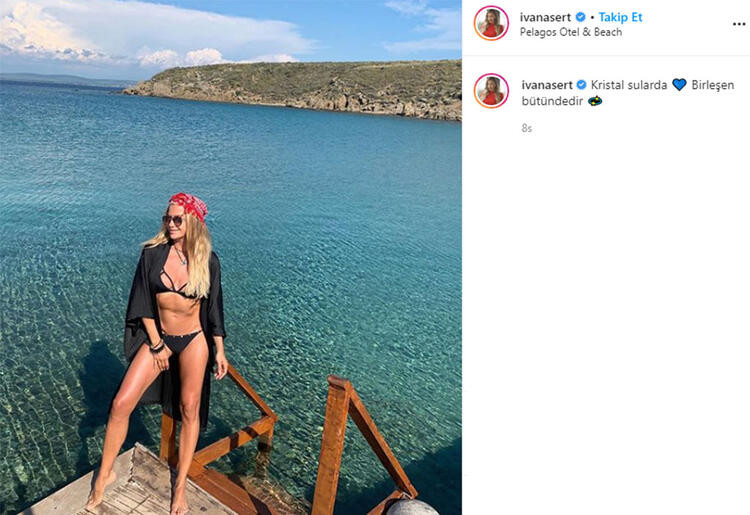 Ivana Sert Instagram'ı salladı! Kendini mavi sulara bıraktı - Resim: 3