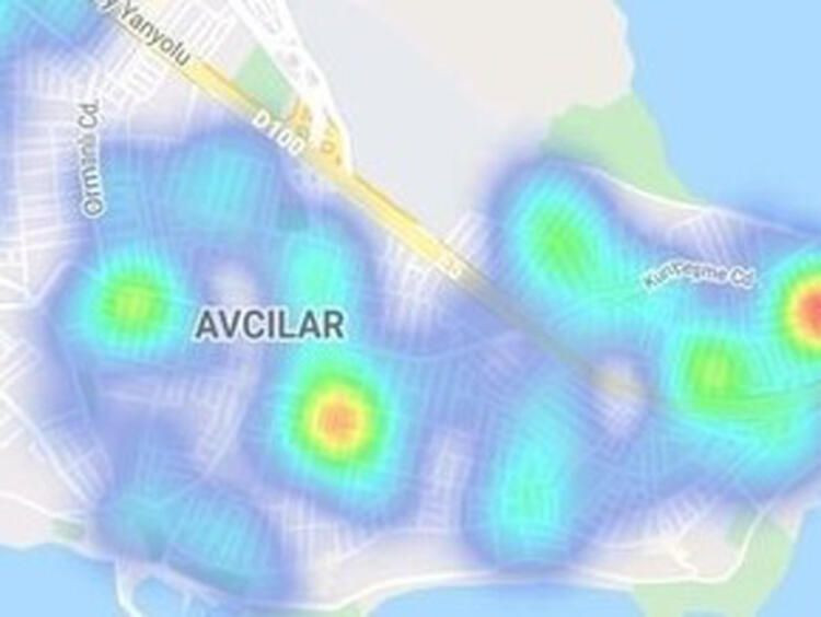 İstanbul'un Koronavirüs haritası: İlçe ilçe vaka yoğunluğu 24 Haziran 2020 - Resim: 4
