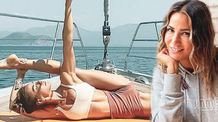 Zeynep Tokuş teknede yoga yaptı - Resim: 1