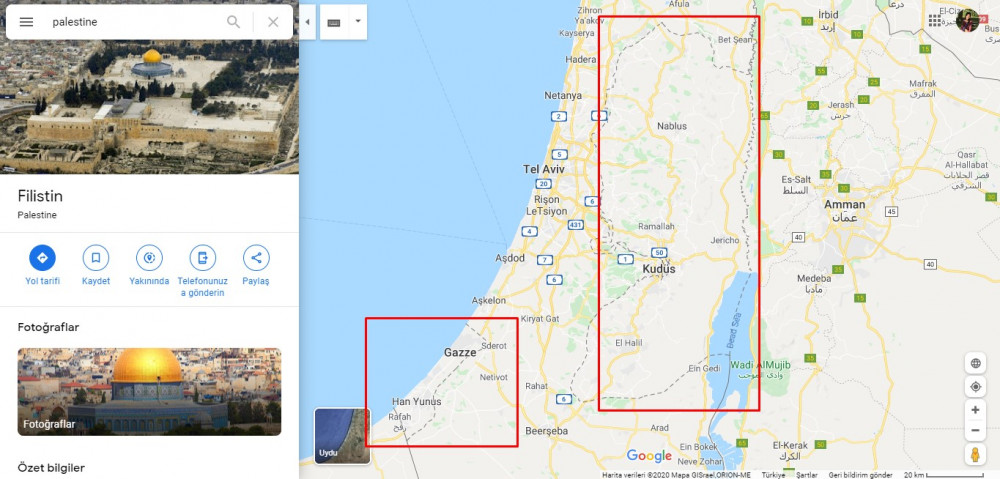 Google ve Apple Filistin’i haritalarından sildi mi? - Resim: 3