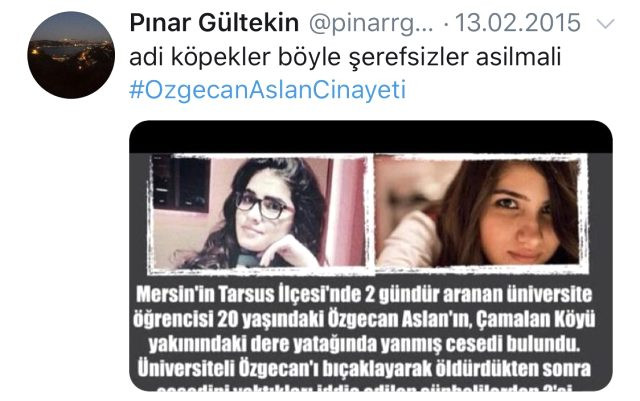 Pınar Gültekin'in Özgecan Aslan hakkındaki tweetleri ortaya çıktı: Böyle şerefsizler asılmalı - Resim: 3