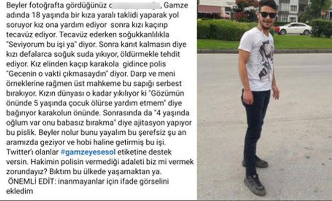18 yaşındaki Gamze'ye tecavüz etti ve serbest kaldı! #gamzeyesesol - Resim: 3