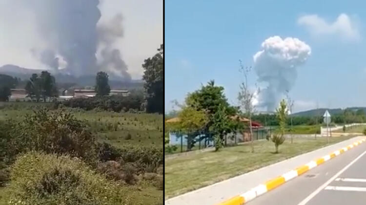 Haber kanalları Sakarya'daki patlama anı diyerek Ukrayna'daki patlama anını yayınladı - Resim: 2