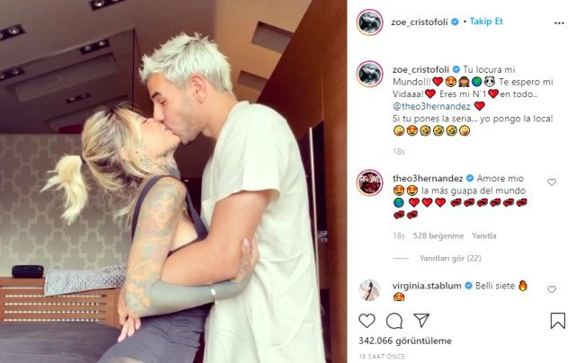 Milan'ın sol beki Hernandez, Zoe Cristofoli ile yaşadığı aşkı ilan etti! - Resim: 2