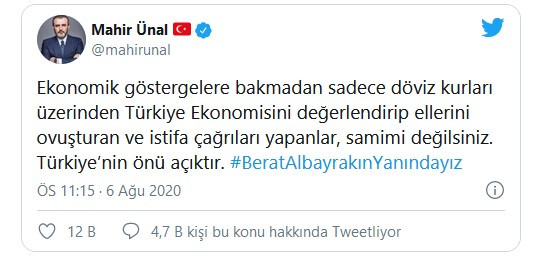 Twitter'da Berat Albayrak'a istifa çağrısına AKP'lilerden karşı kampanya - Resim: 4