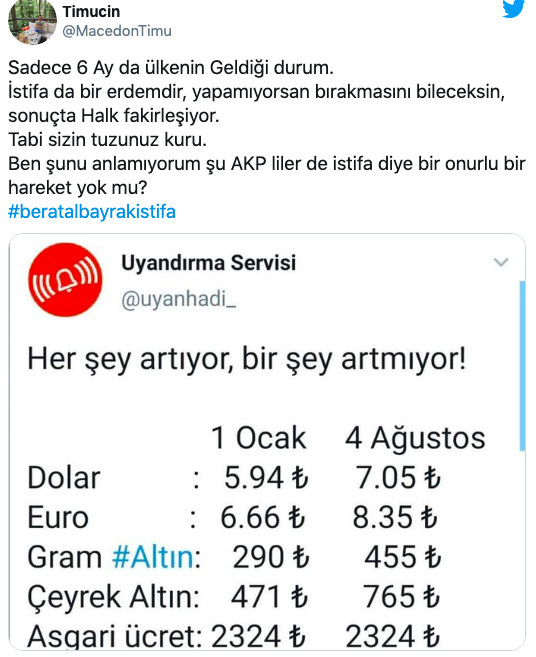 Twitter'da Berat Albayrak'a istifa çağrısına AKP'lilerden karşı kampanya - Resim: 2