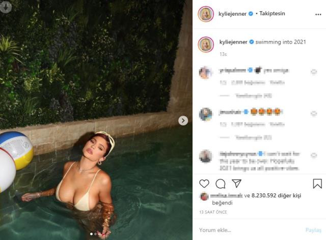 Kylie Jenner Cesur Bikinisiyle Havuzda Poz Verdi, 9 Milyon Beğeni Aldı - Resim: 3
