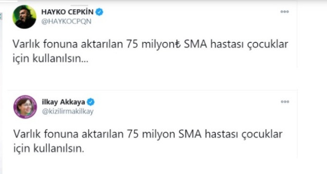 Sosyal Medya Ayakta: Varlık Fonu'na Aktarılan 75 milyon'u SMA Hastalarına Verin - Resim: 4