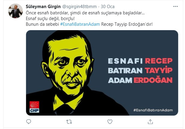 CHP'den Esnafı Batıran Adam Recep Tayyip Erdoğan Kampanyası - Resim: 1