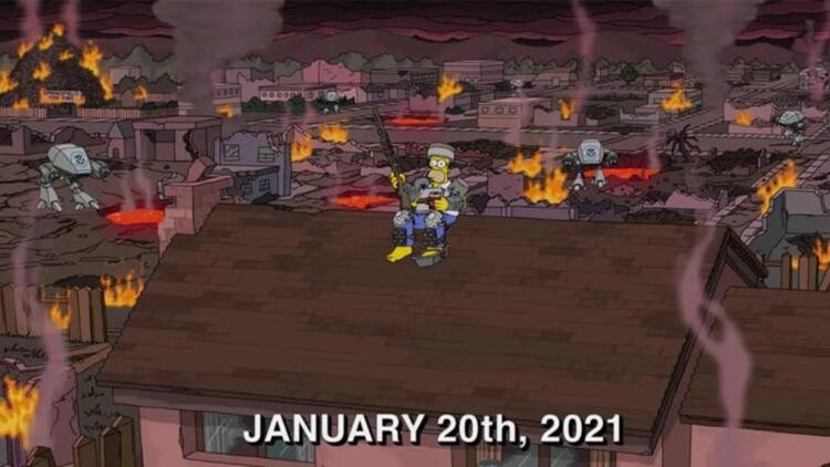Simpsons dizisi ABD'deki Kongre Baskını ve Boynuzlu Adamı da Bildi - Resim: 3