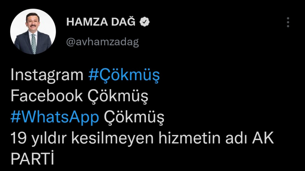 Facebook, WhatsApp Çöktü Ama AKP Ayakta diyen Hamza Dağ Alay Konusu Oldu - Resim: 3