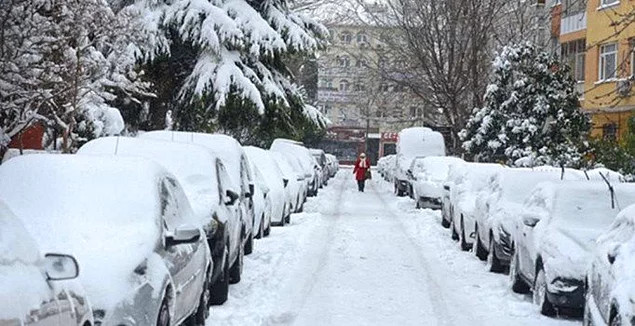 İstanbul'da Kar Yağışının Haritası: Kırmızı ve Turuncu Bölgeye Dikkat - Resim: 1