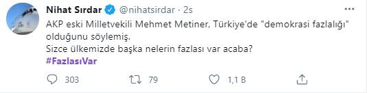 AKP'li Metiner, Demokrasi Fazlalığı Var Dedi Twitter Tepki Gösterdi - Resim: 2