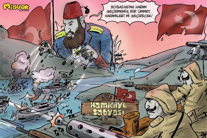Misvak'ın Abdülhamid'li Çanakkale Karikatürü Alay Konısu Oldu - Resim: 1