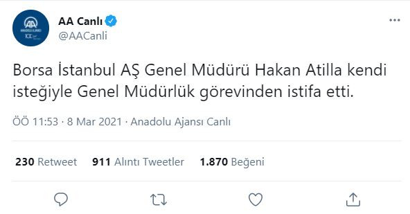 Anadolu Ajansı'nın Hakan Atilla Haberi Twitter'da Neden Dalga Konusu Oldu? - Resim: 1