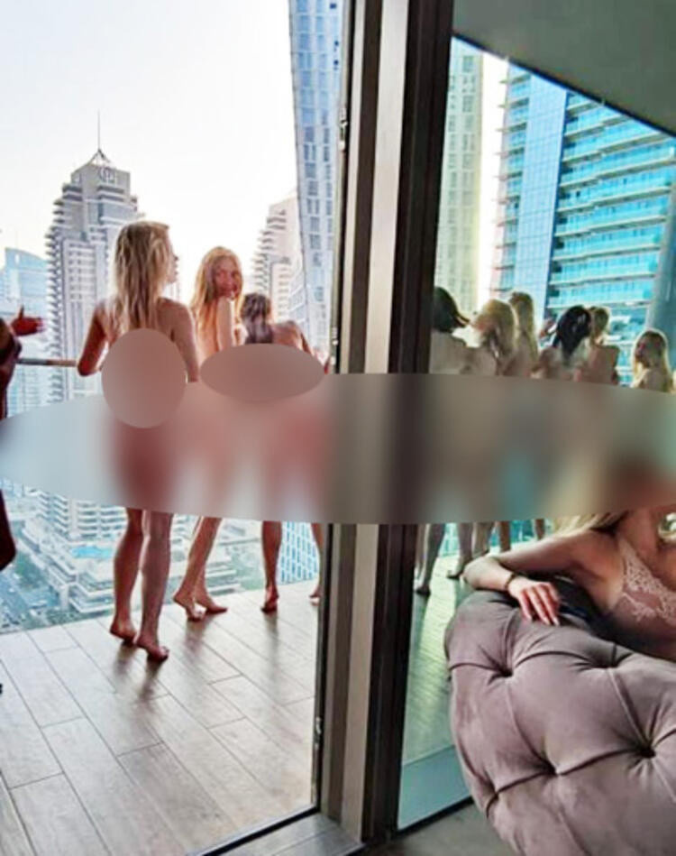 Dubai'de Balkonda Çıplak Poz Veren Modellerin Kimlikleri Belli Oldu - Resim: 3
