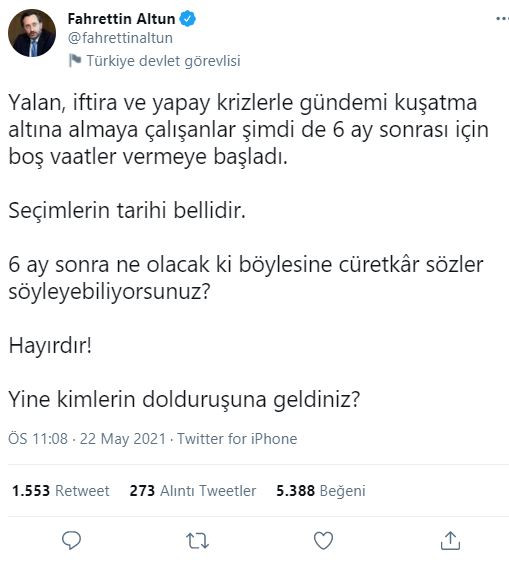 Fahrettin Altun Kılıçdaroğlu'nun Sözlerini Yanlış Anlayınca Tepki Çekti - Resim: 2