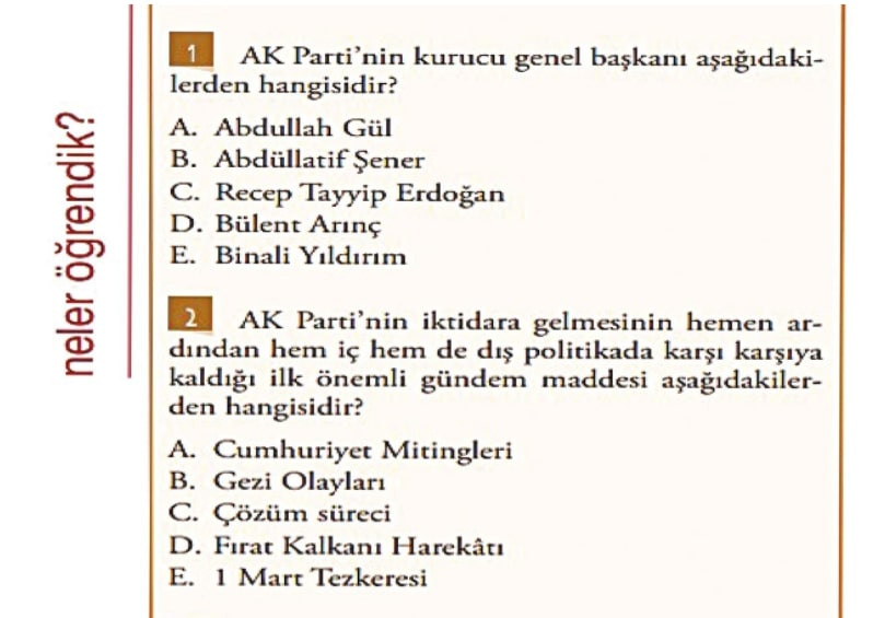 AKP Dönemi, Atatürk İlkeleri ve İnkılap Tarihi Ders Kitabına Eklendi - Resim: 2