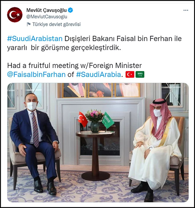Mevlüt Çavuşoğlu Suudi Mevkidaşı ile Görüştü: Türk Bayrağı Neden Yok? - Resim: 3