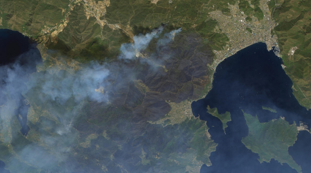 Marmaris ve Manavgat Yangınları Uzaydan Görüntülendi - Resim: 1