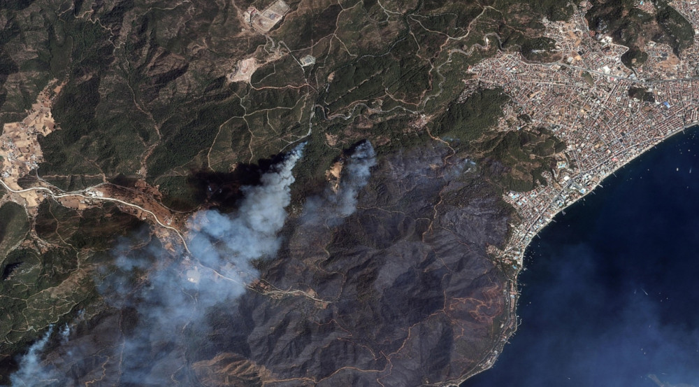 Marmaris ve Manavgat Yangınları Uzaydan Görüntülendi - Resim: 2
