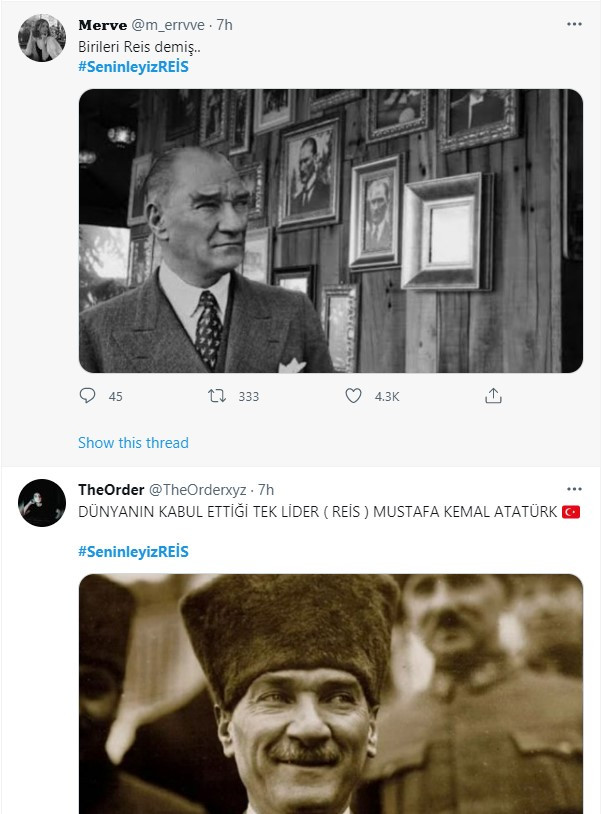 Erdoğan için Başlatılan #SeninleyizREİS Etiketine Atatürk Sürprizi - Resim: 4