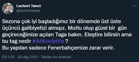 Fenerbahçe Taraftarı Twitter Gündeminde: Ali Koç İstifa! - Resim: 4
