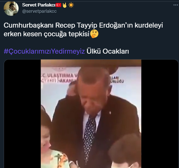 Erdoğan Kurdeleyi Erken Kesen Çocuğun Kafasına Vurdu! - Resim: 1