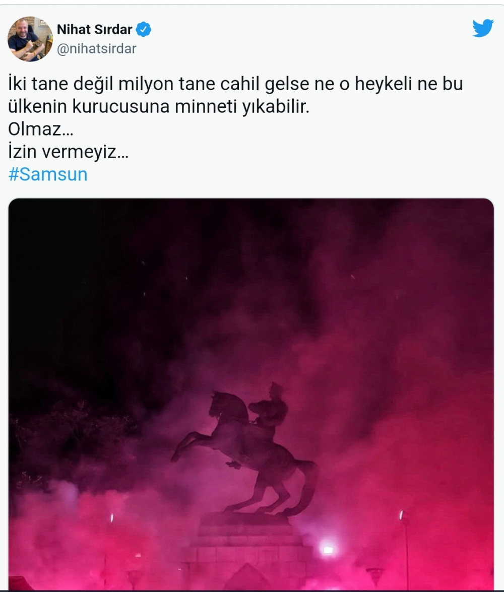 Samsun'da Atatürk Anıtına Yapılan Saldırıya Tepkiler Çığ gibi Büyüdü - Resim: 3