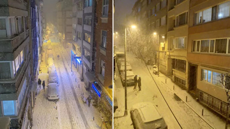 Son dakika: İstanbul'da Yoğun Kar Yağışı Başladı - Resim: 1