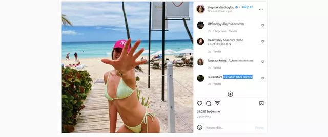 Aleyna Kalaycıoğlu'nun Dominik'teki Bikinili Pozu Olay Oldu! - Resim: 4