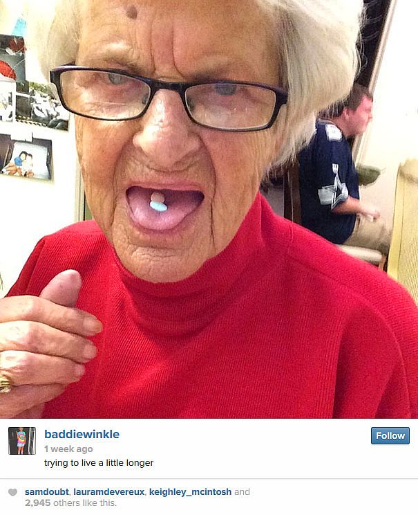 86'lık Instagram fenomeni: Baddie Winkle - Resim: 2